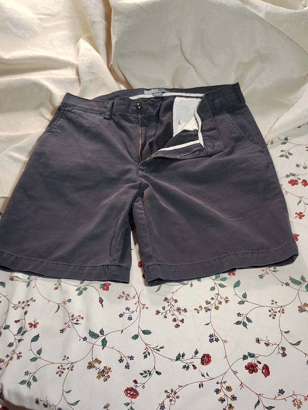 Ralph Lauren Navy Flat-Front Men's Shorts